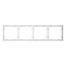 Изображение Рамка на 4 поста белый матовый VOLTUM S70