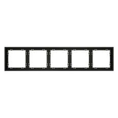 Изображение Рамка на 5 постов черный матовый VOLTUM S70
