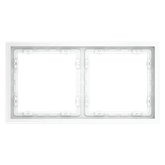 Изображение Рамка на 2 поста белый матовый VOLTUM S70