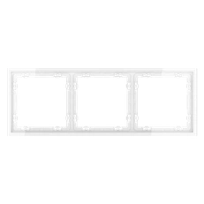 Изображение Рамка на 3 поста белый глянцевый VOLTUM S70