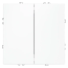 Изображение Выключатель с самовозвратом встраиваемый VOLTUM S70 двухклавишный 10А (белый матовый)