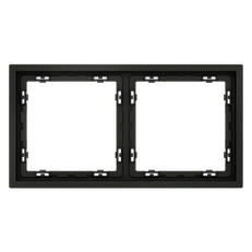 Изображение Рамка на 2 поста черный матовый VOLTUM S70