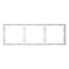 Изображение Рамка на 3 поста белый матовый VOLTUM S70