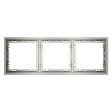 Изображение Рамка на 3 поста сталь VOLTUM S70