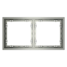 Изображение Рамка на 2 поста сталь VOLTUM S70