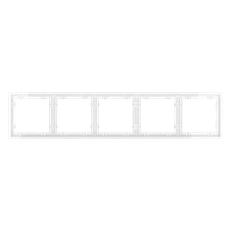 Изображение Рамка на 5 постов белый глянцевый VOLTUM S70