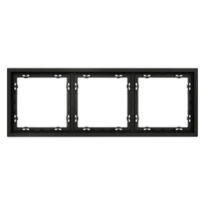 Изображение Рамка на 3 поста черный матовый VOLTUM S70