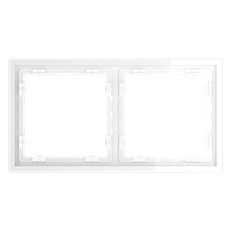 Изображение Рамка на 2 поста белый глянцевый VOLTUM S70