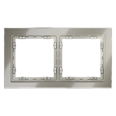 Изображение Рамка стеклянная VOLTUM S70 на 2 поста (шелк, стекло)