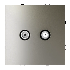 Изображение Розетка телевизионная встраиваемая VOLTUM S70 оконечная TV+SAT (шелк)